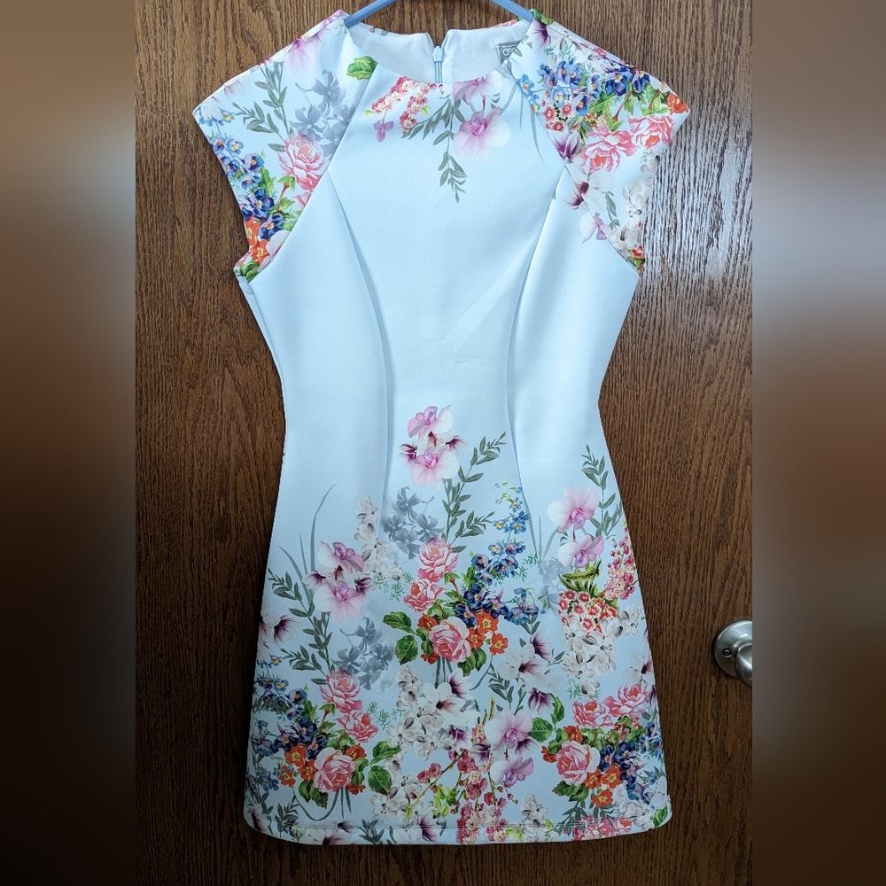 ASOS DESIGN Petite placement floral shift mini dress